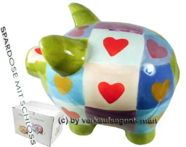Sparschwein mit Herzdekor B